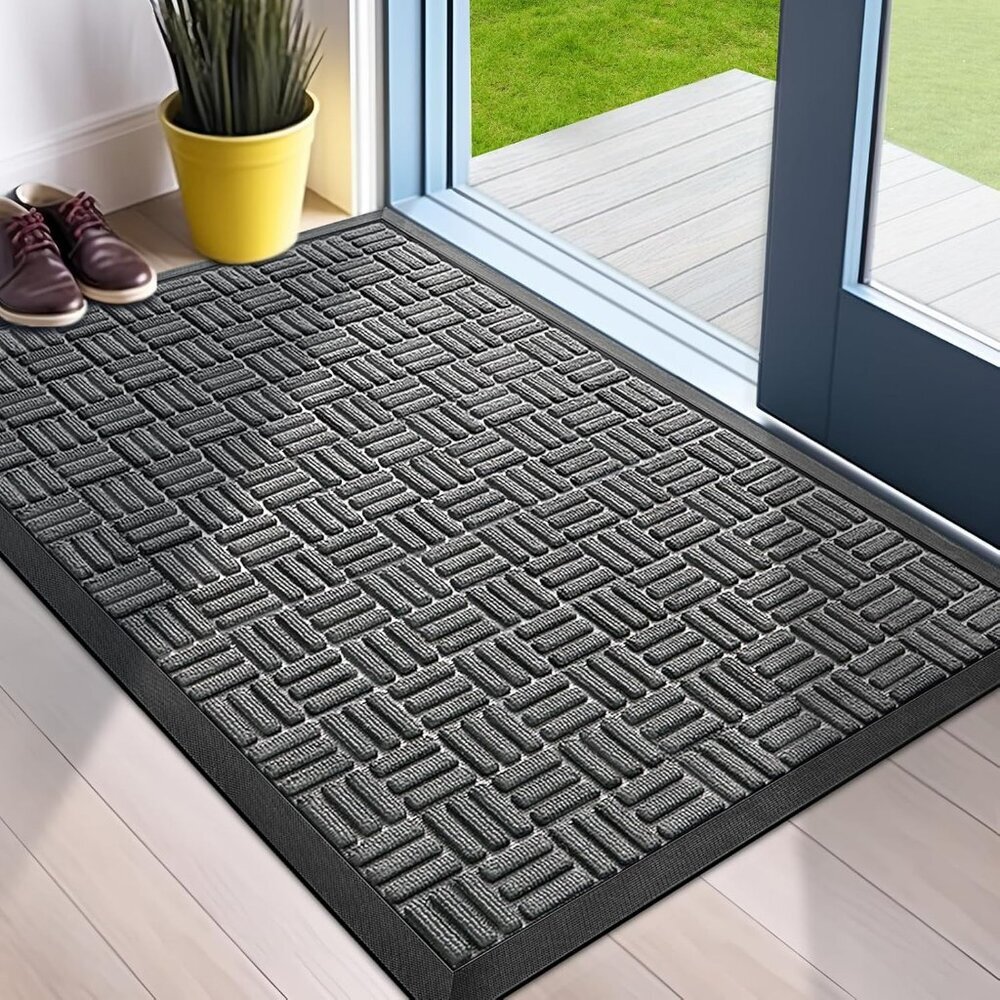 Front Door Mat, Heavy Duty Durable Welcome Mat for Outdoor Indoor, Dirt Trapper